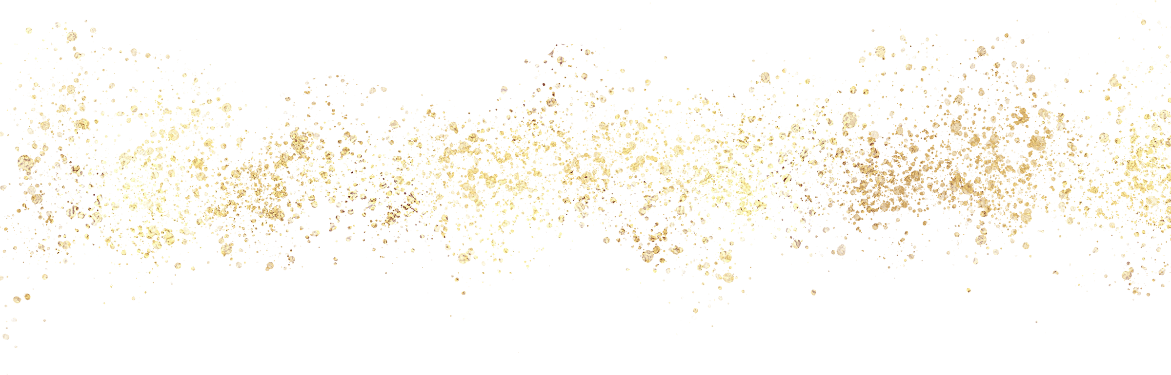 gold sparkle splatter border